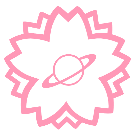 white flower ringed planet