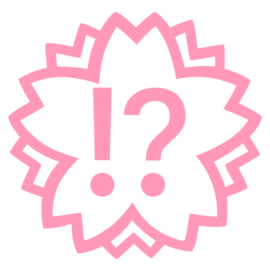 white flower interrobang
