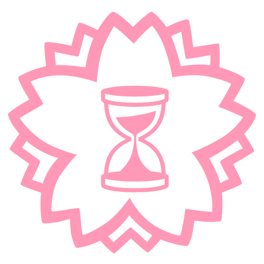 white flower hourglass flowing sand