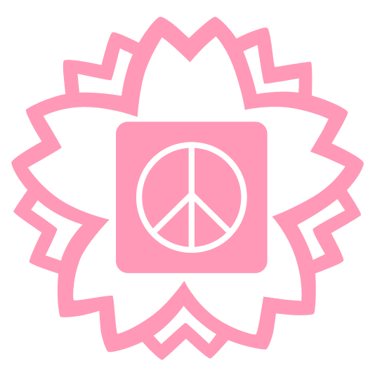 white flower peace symbol
