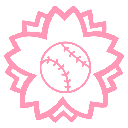 white flower baseball