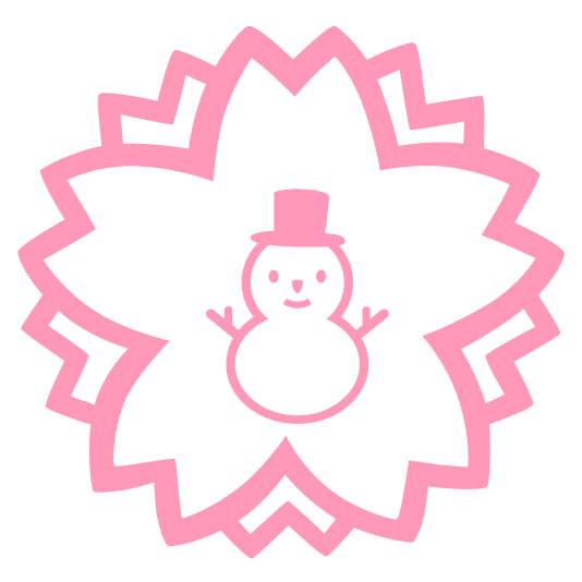 white flower snowman without snow