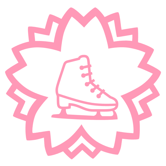 white flower ice skate
