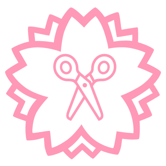 white flower scissors