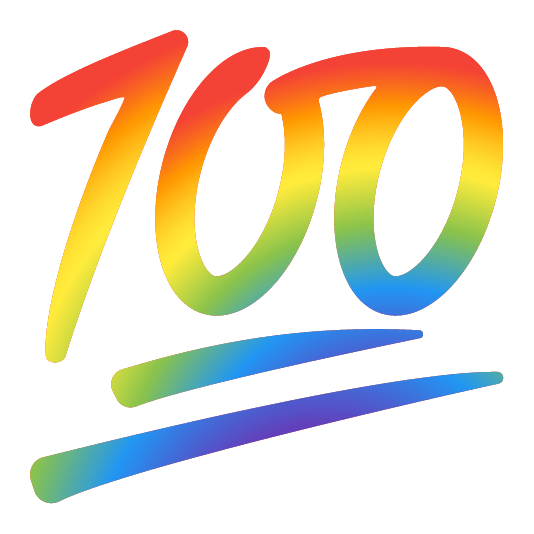 100 rainbow