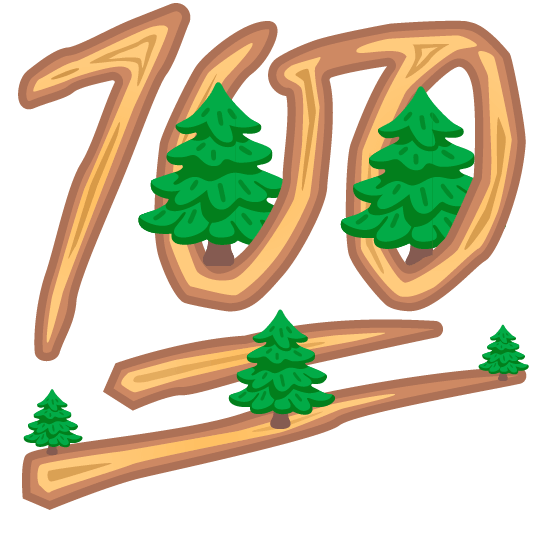 100 evergreen tree