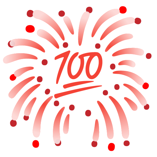 100 fireworks