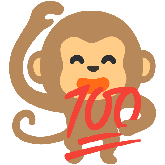 100 monkey face