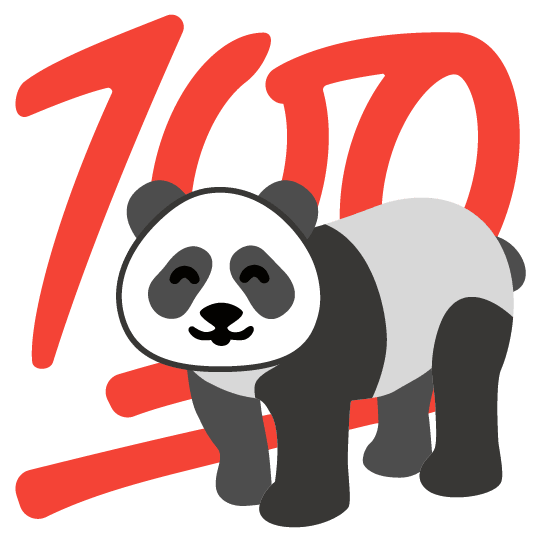 100 panda face