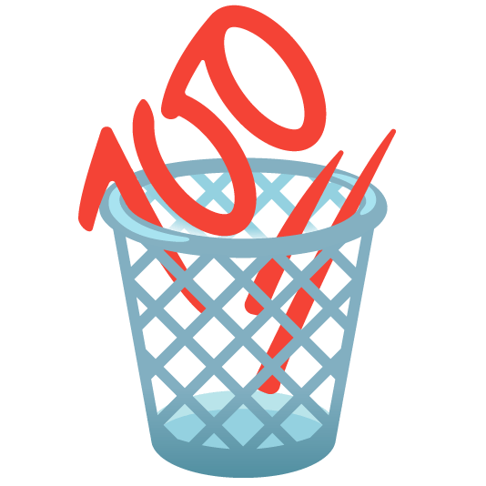 100 wastebasket