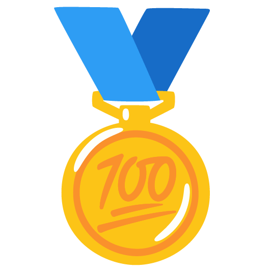 100 first place medal