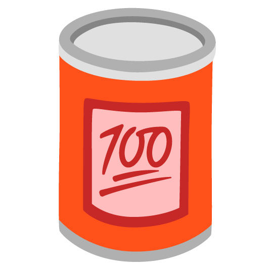 100 canned food