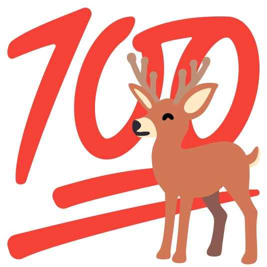 100 deer