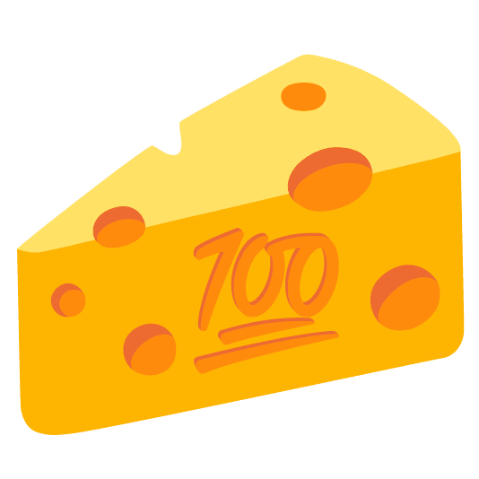 100 cheese wedge
