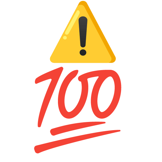 100 warning