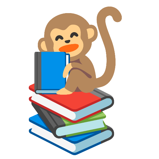 books monkey face