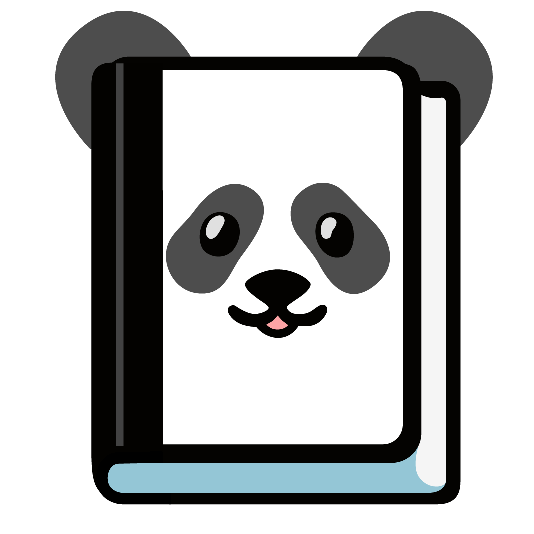 books panda face