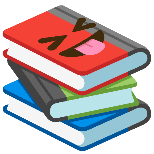 books stuck out tongue closed eyes