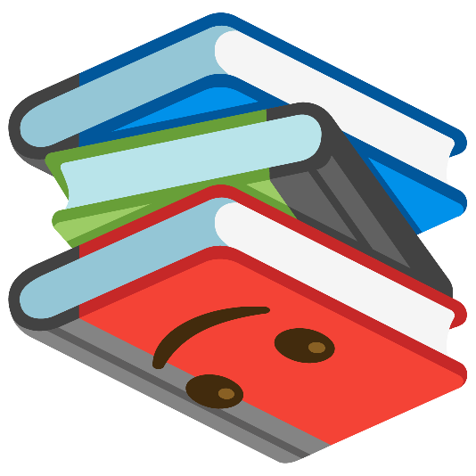 books upside down face