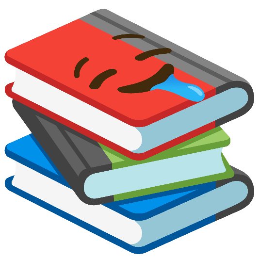 books drooling face