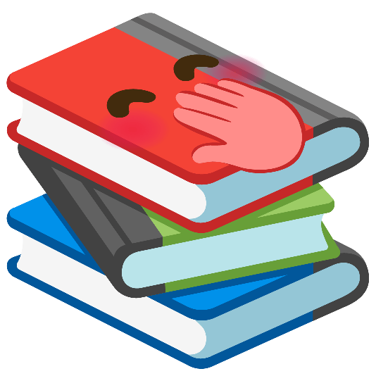 books face with hand over mouth