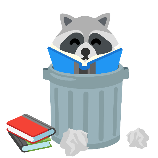 books raccoon