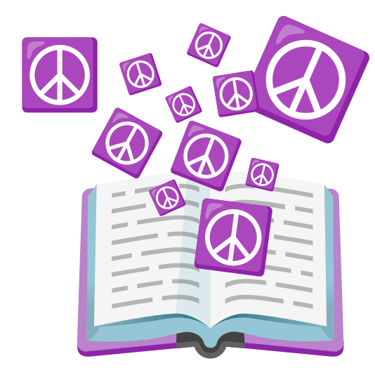 books peace symbol
