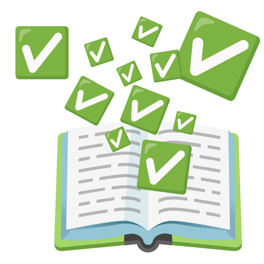 books white check mark