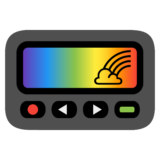 pager rainbow