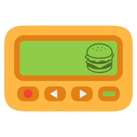 pager hamburger