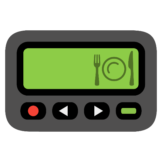 pager knife fork plate