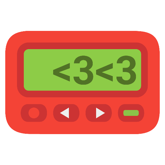 pager revolving hearts