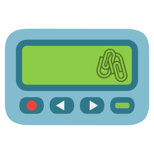 pager linked paperclips