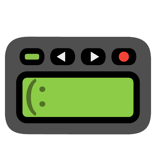 pager upside down face