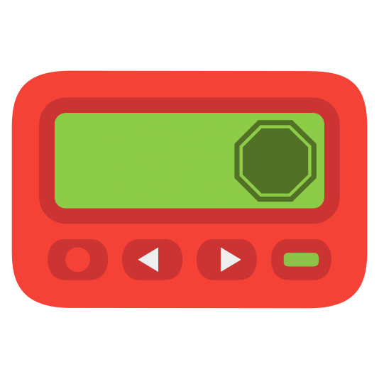 pager octagonal sign