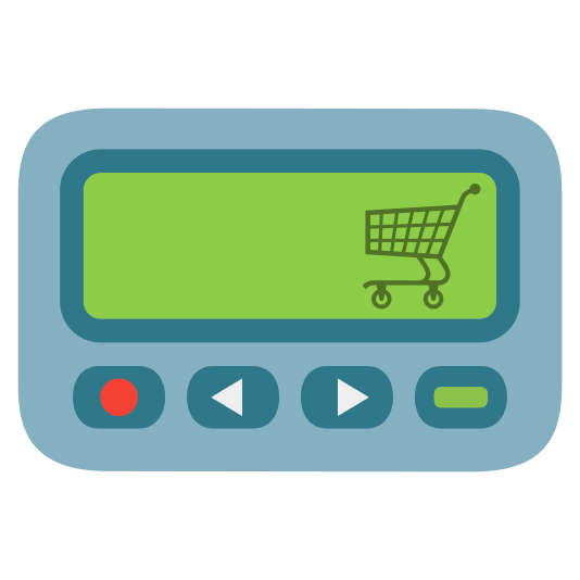 pager shopping trolley