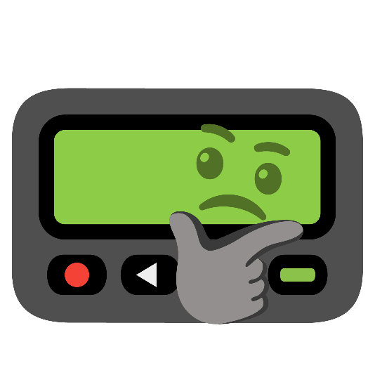 pager thinking face
