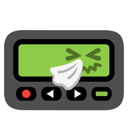 pager sneezing face