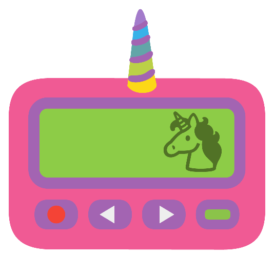 pager unicorn face