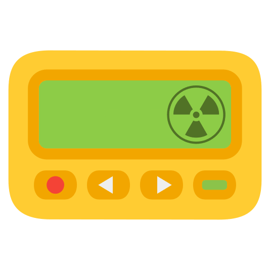 pager radioactive sign