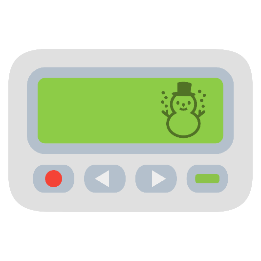 pager snowman without snow