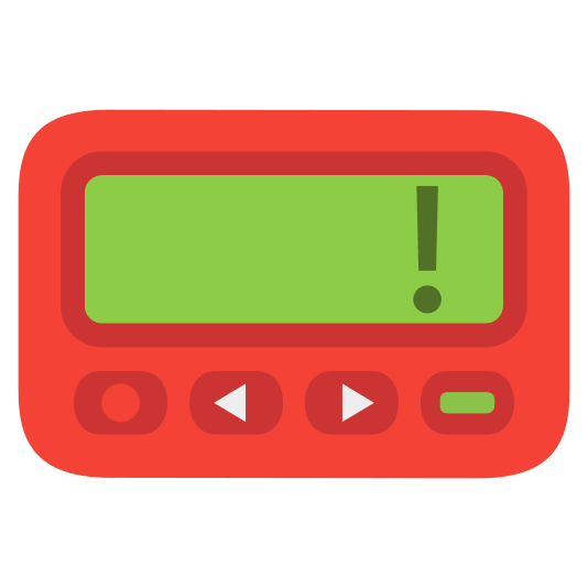 pager exclamation