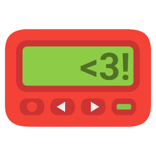 pager heavy heart exclamation mark ornament