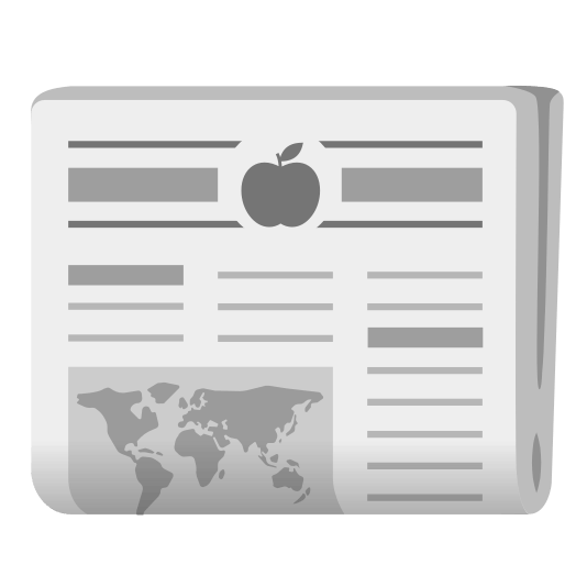 newspaper apple