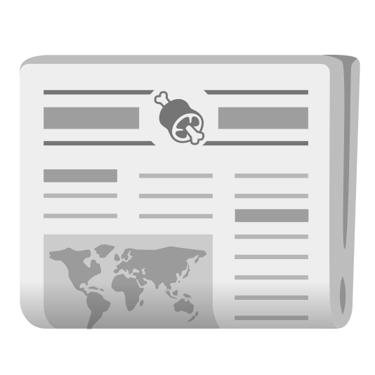 newspaper meat on bone