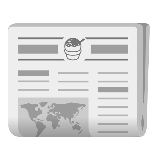 newspaper shaved ice