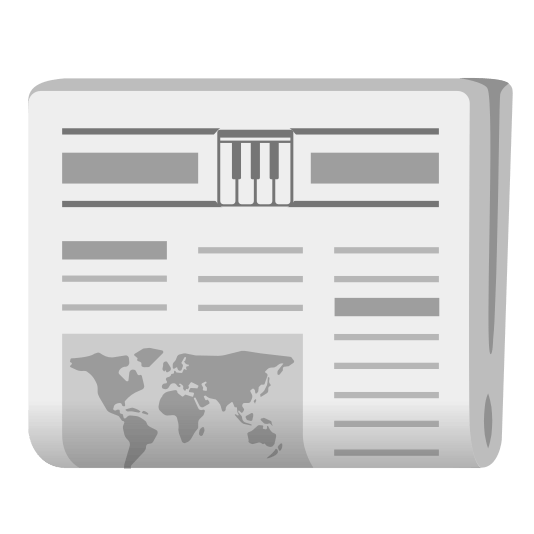 newspaper musical keyboard