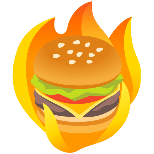 fire hamburger