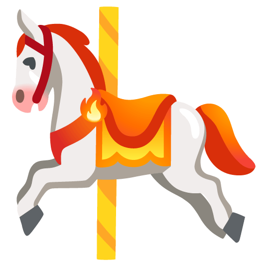 fire carousel horse