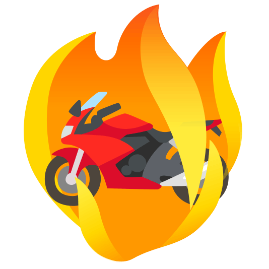 fire racing motorcycle
